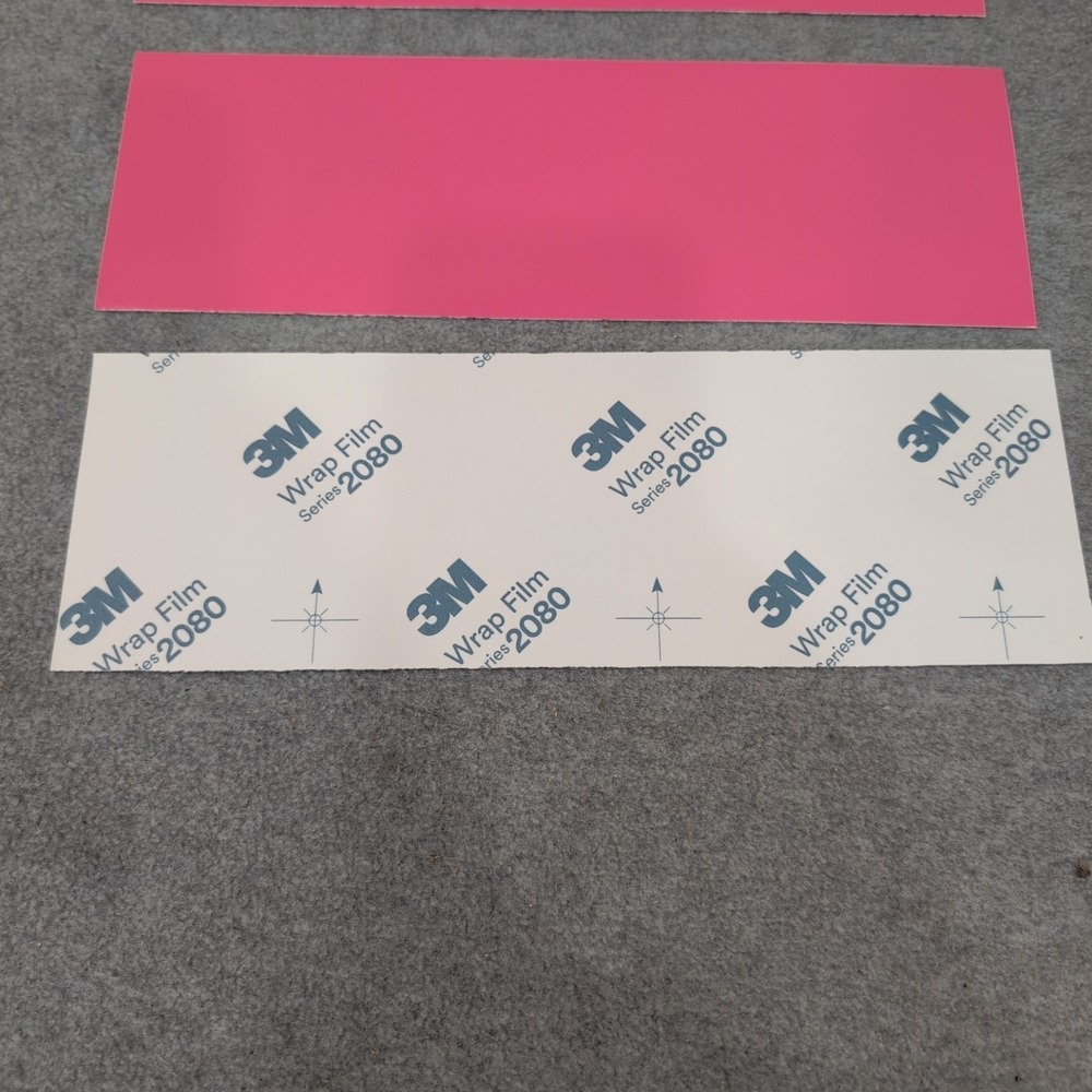 3M 2080 Gloss G103 Hot Pink Vinyl Wrap Strips 12x4" 3 Pk Auto Accent Film Decal - Picture 2 of 4